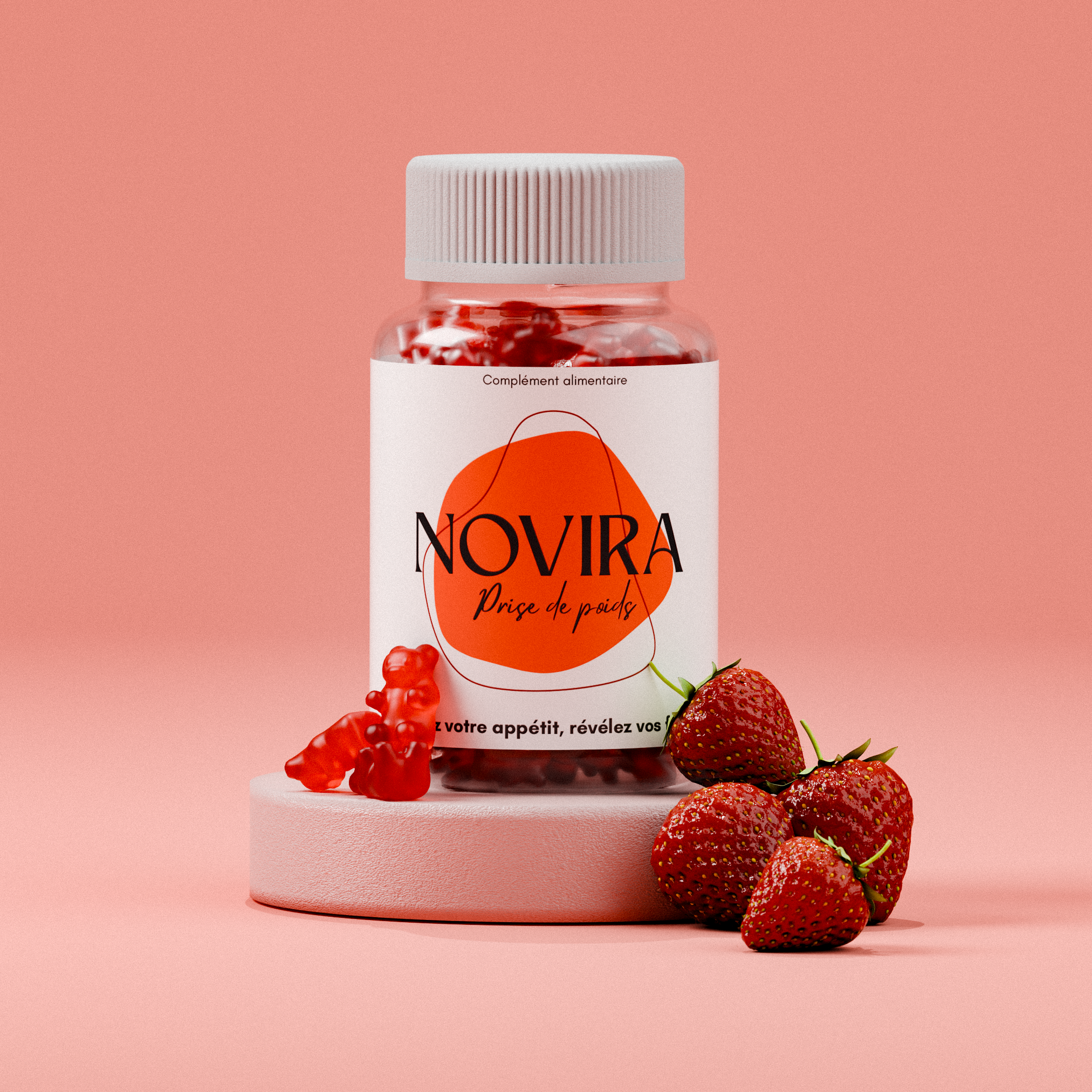 Prise de poids - Gummies végan goût fraise