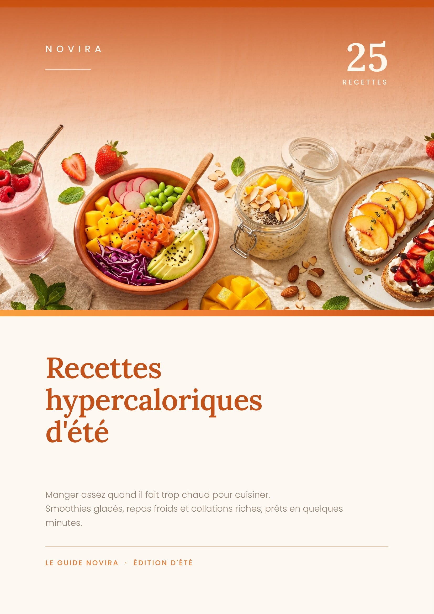 Ebook 25 recettes hypercaloriques d'été