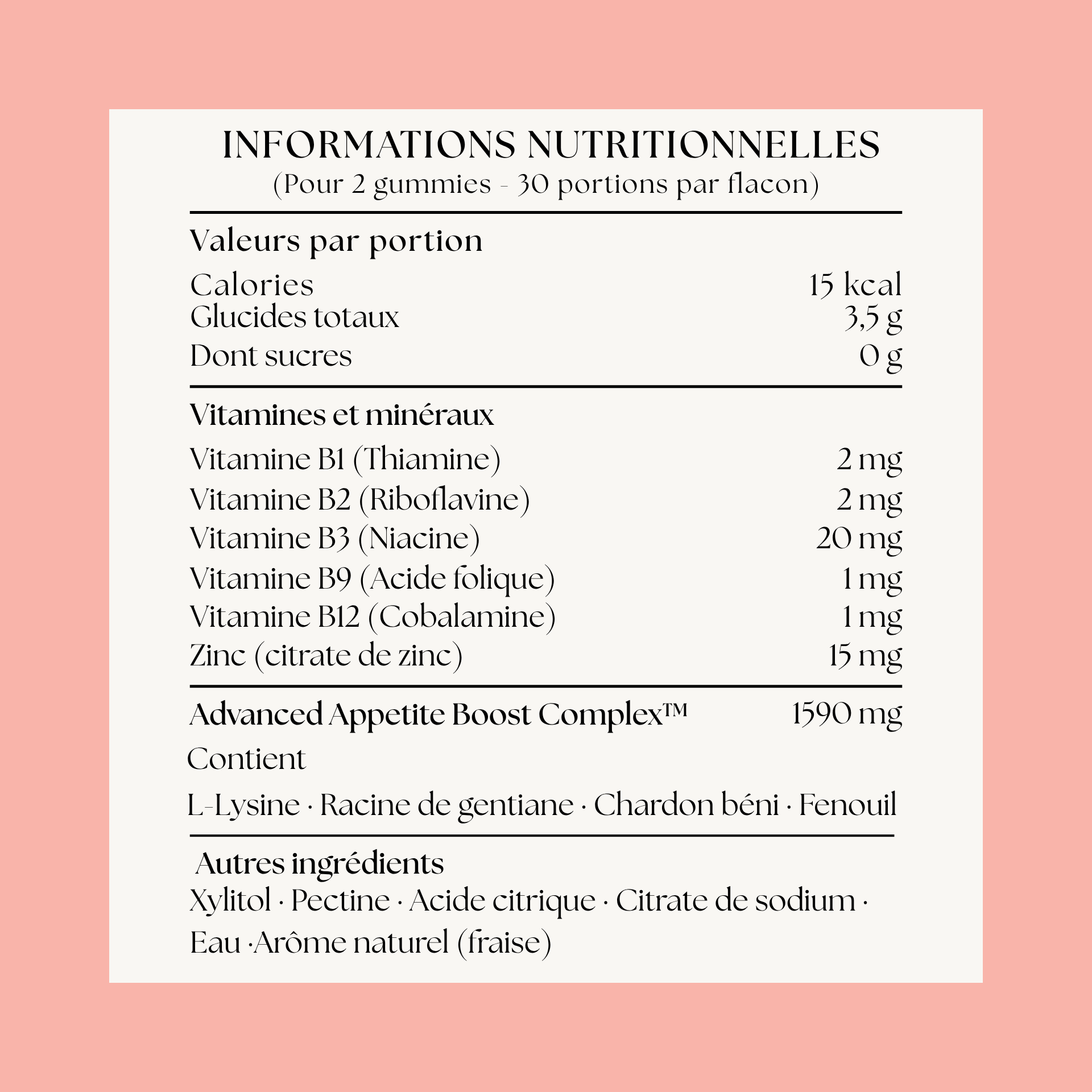 Prise de poids - Gummies végan goût fraise