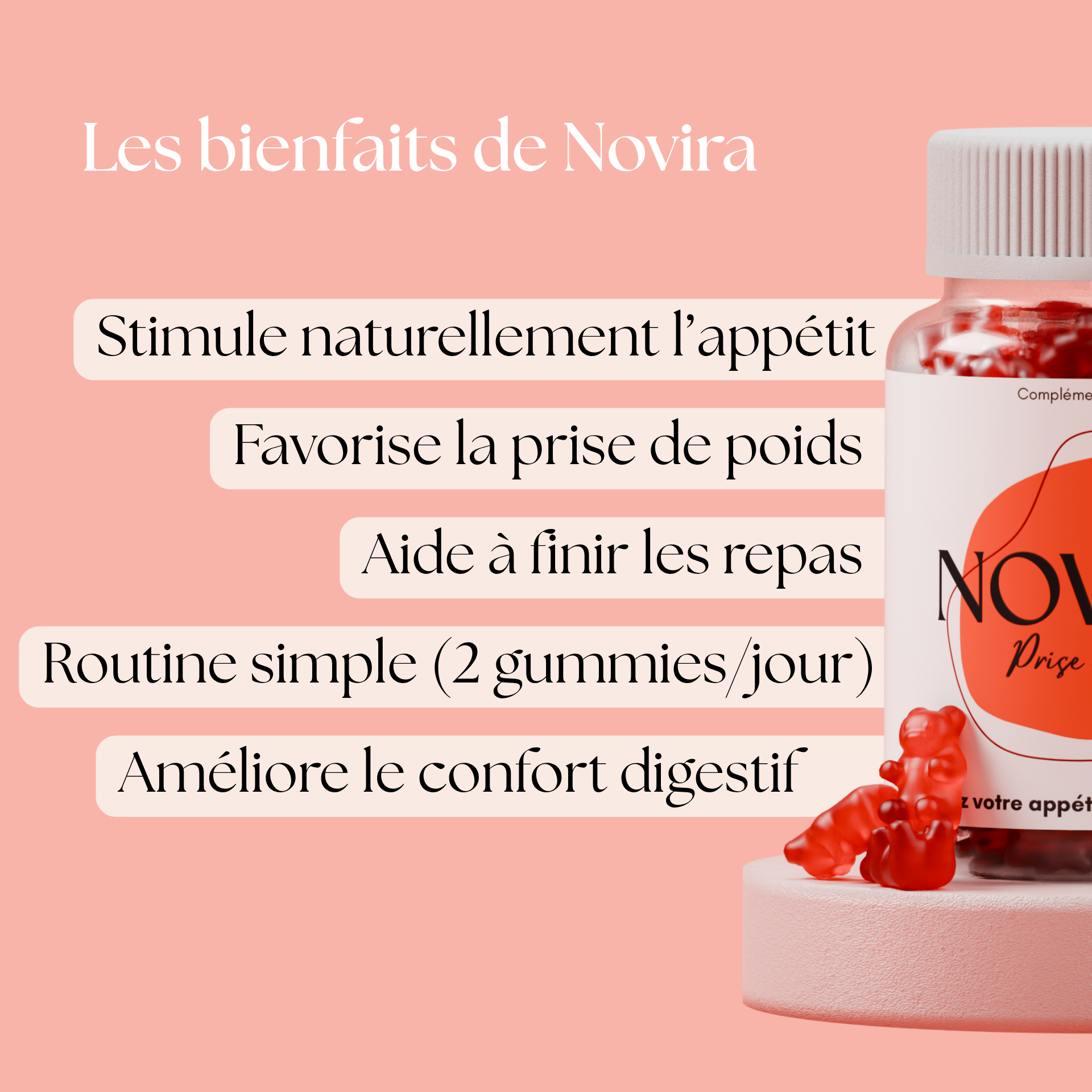 Prise de poids - Gummies végan goût fraise